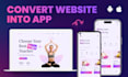 convert your website to ai ios, android app or pwa