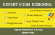create or design jotform, typeform, online fillable pdf form, google form expert