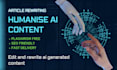 humanise chat gpt content, rewrite ai generated articles