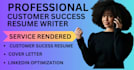 write customer success manager resume, intern, associate and director cv