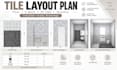 l create a professional tile layout plan for floors and bathroom walls