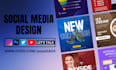 design instagram, facebook post and social media ad creative