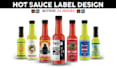 design spice, sauce, pouches, jars labels and packaging