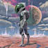 create a stunning sci fi character art illustration