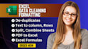 do ms excel data cleaning, formatting, merge or split CSV file