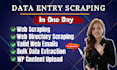 do web scraping bulk data extraction web scraper and valid web emails in one day
