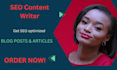 be your SEO content writer for blogs, articles and web content
