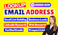 lookup email addresses and lead scraping  for your targeted b2b lead generation