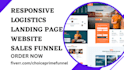design logistic landing page freight website moving sales funnel trucking leads
