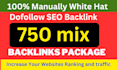 750 mix backlinks complete seo services
