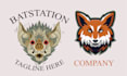 create hand drawn animal, fox wolf logo