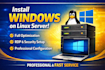 install windows on ovh contabo hetzner vps dedicated server