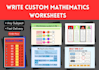 math worksheets writer for all levels