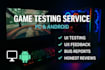 test your PC and android game professionally