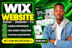 do wix website redesign and wix website design and wix landing page