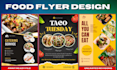 professional graphic design for menu cards, flyers, and party invitations