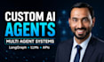 build custom ai agents and multi agent systems with langgraph and llms