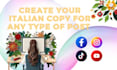 create your italian copy for any type of post