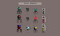 design pixel art vehicles, mechs and robots