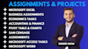 do urgent ms excel assignment, create excel and google spread sheet