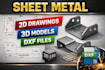 create sheet metal 2d drawings, 3d models and dxf files