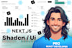 develop nextjs 15 website with shadcn ui
