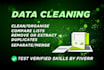 excel data cleaning, merge, format, excel formulas or remove duplicates