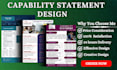 create a compelling capability statement design, government capabilty statement