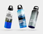 do juice, water bottle and can label design