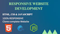 make responsive websites using HTML CSS and js