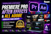 download editable premier pro, after effects and all  adobe template from envato
