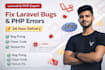 fix laravel bugs, laravel errors, and php laravel web development issues