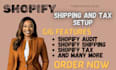 setup shopify shipping and tax configure shopify shipping, virtual assistant fix