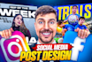 design instagram, facebook posts and banner ads