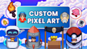 create a custom pixel art character or a sprite sheet