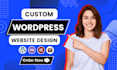 do wordpress website design, website redesign landing page using website builder