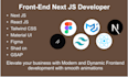 develop animated, responsive frontend in vue, react or next js