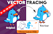 recreate your image, redraw logo, and vector tracing