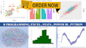 perform statistical data analysis, r programming , stata , python, spss
