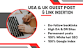 do USA and UK guest post with do follow back links