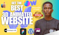 nextjs 3d animated webflow website 3d animated wix website 3d webflow spline 3d