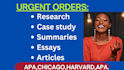 do case study analysis, research and summary writing