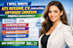 create professional ats resume, CV and linkedin optimization