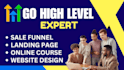 gohighlevel landing page, go high level sales funnel, website builder ghl expert