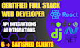 be your expert full stack web developer for web solutions