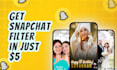 design a custom snapchat filter, geofilter in 12 hours