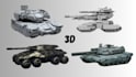 model 3d military vehicle for games and rendering