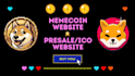 create crypto token website, presale website, memecoin website