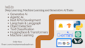 do python, machine learning, deep learning and generative ai development