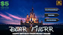 make disney style happy birthday, anniversary video intro